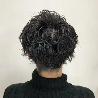 ショート パーマ メンズ 髪質改善ケア特化 石田のヘアスタイル