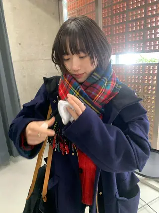 ショート カラー ボブパーマコテ巻き風 パーマNo1深江秀平のヘアスタイル