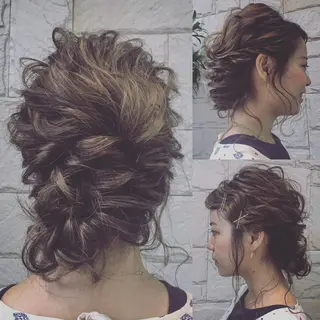 セミロング ヘアアレンジ ✨🌿大人可愛い愛さ れhair🌿✨松本のヘアスタイル