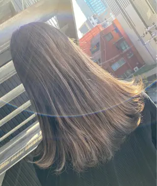 セミロング カラー salowin梅田茶屋町suite所属・ハイトーンヘア/ 島崎　タクミのヘアスタイル