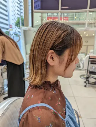 ミディアム カラー 髪質改善 カミムラのヘアスタイル