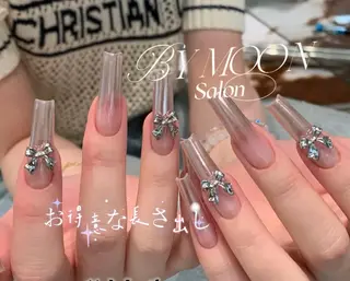 ネイル By moonネイル 🌷ワンホン/韓国風のネイルデザイン