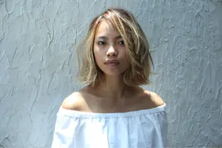 ミディアム カラー パーマ ヘアアレンジ メンズ マツエク・マツパ アイブロウ Endearing 銀座/レイヤーカットのヘアスタイル