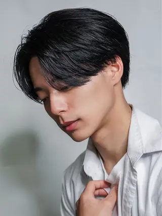 ミディアム ⭐️メンズ特化⭐️ パーマ　カラーのヘアスタイル