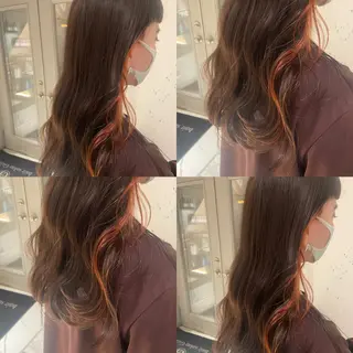ロング カラー カジュアルを女っぽく 𝗮𝘆𝗮𝗰𝗼のヘアスタイル