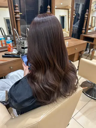 ロング カラー レイヤーカット/ 透明感カラー/カナのヘアスタイル