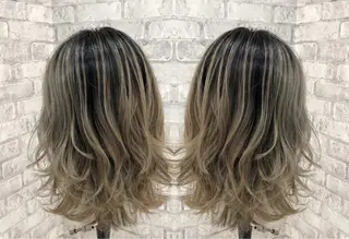 ミディアム カラー ヘアアレンジ 秋山 幸太のヘアスタイル