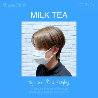 ショート カラー メンズ レディースヘア💫 加藤たいが🐯のヘアスタイル