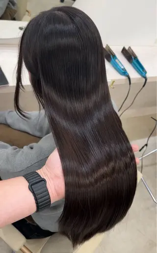 ロング 髪質改善/縮毛矯正 梅田茶屋町/西尾祐作のヘアスタイル