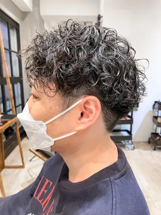 ショート パーマ メンズ amie高崎所属・高崎メンズパーマ 髪質改善TAKEのヘアスタイル