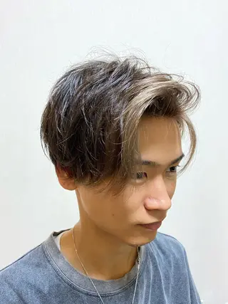 ショート カラー パーマ ヘアアレンジ メンズ キッズ HairSignature所属・ブリーチ指名神戸 No.1美容師RENのヘアスタイル