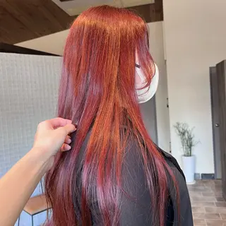 ロング カラー 中村 友香のヘアスタイル