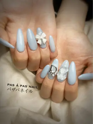 セミロング キッズ Yakko pas á pasのネイルデザイン