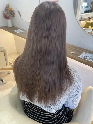 ロング カラー 🖤みらい🖤縮毛/ ブリーチモデル募集のヘアスタイル