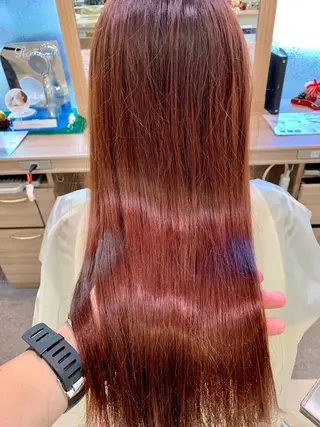 ロング カラー パーマ 縮毛矯正/髪質改善 /韓国風　山川春輝のヘアスタイル