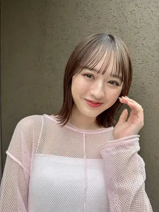 セミロング カラー 無料ボブカットモデル 様募集中/あいらのヘアスタイル