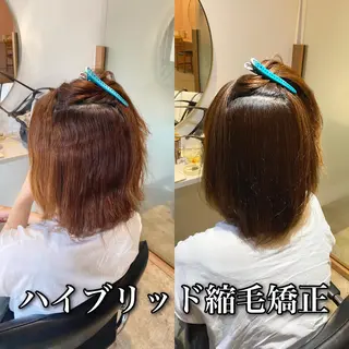 ミディアム カラー パーマ ブリーチ縮毛矯正/ デサキ ショウヘイのヘアスタイル