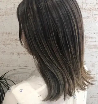 ミディアム カラー ケアブリーチ /髪質 改善/古橋圭史郎のヘアスタイル