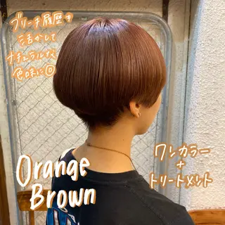 ショート カラー 暖色艶color / ボブ🦩Rioのヘアスタイル