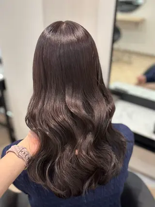 ロング カラー 𝒎𝒐𝒆🩰 名駅/ヘアメ/暖色♡のヘアスタイル