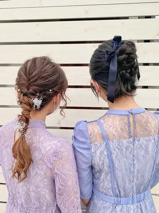 セミロング ヘアアレンジ 桑原 菜摘のヘアスタイル