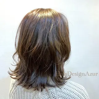 ミディアム カラー HairDesign Azurのヘアスタイル