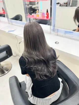 ロング カラー 艶髪グレージュ特化/ CHIKARAのヘアスタイル