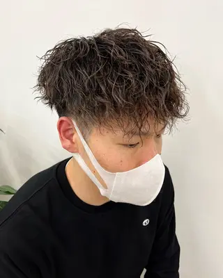 ショート カラー パーマ ヘアアレンジ メンズ 💎髪質改善特化💎 RUITOのヘアスタイル