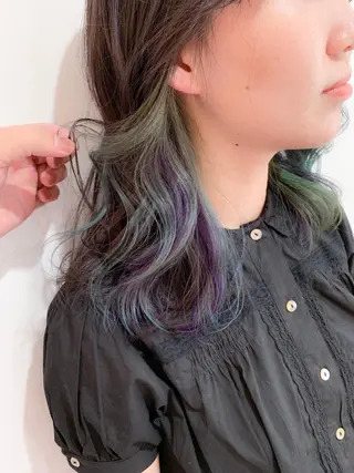 ミディアム カラー BOX mico.のヘアスタイル