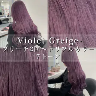 ロング カラー ヘアアレンジ 💓ブリーチ特化 透明感💓あい💓のヘアスタイル