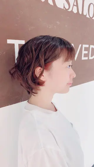 ショート カラー 🧸 仲間ひめかのヘアスタイル