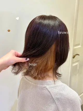 ミディアム カラー ハイトーンカラー/ 長さだし🐇きょうかのヘアスタイル