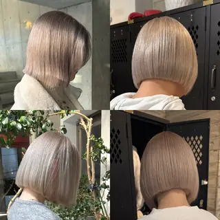 ミディアム カラー 色落ち綺麗透明感カラ /ボブ/ナカツヒカルのヘアスタイル