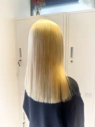 セミロング カラー ハイトーン/エクステ /🎀YUINA🎀のヘアスタイル