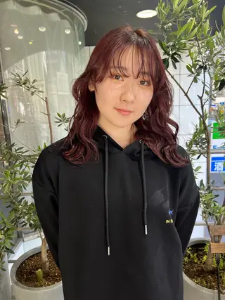 ミディアム カラー 💖デザインカラー/ タダ ハナカ💖のヘアスタイル