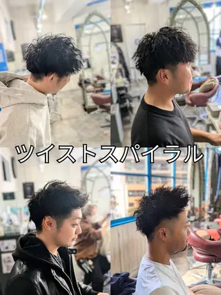 パーマ メンズ メンズパーマ/顔周り レイヤー店長えのもとのヘアスタイル