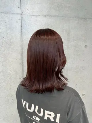 ショート カラー ヘアアレンジ 🍎艶モテカラー🍎 カリンのヘアスタイル