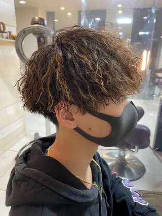 ミディアム パーマ SHUN メンズパーマのヘアスタイル