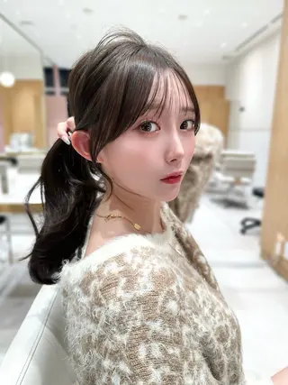 セミロング カラー 🇰🇷韓国風くびれ ヘア🇰🇷中村優大のヘアスタイル