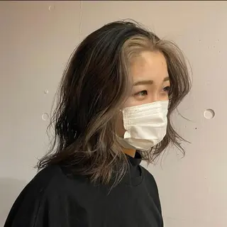 セミロング カラー Aust hair Stella新宿所属・Yuki☺︎パーマ レイヤーカットのヘアスタイル