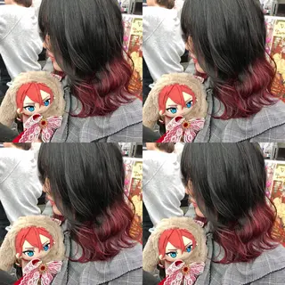 ミディアム カラー 推しカラー✨ オタク美容師ユウカのヘアスタイル
