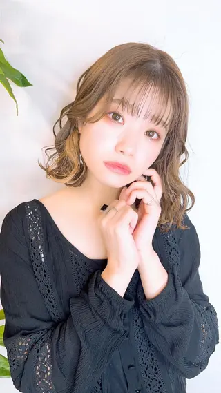 ミディアム カラー ヘアアレンジ Re:ta KANZOのヘアスタイル