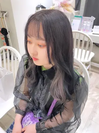 ロング カラー 暖色カラー✨️ 門内 梨真のヘアスタイル