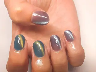 ショート AQUA nailのネイルデザイン