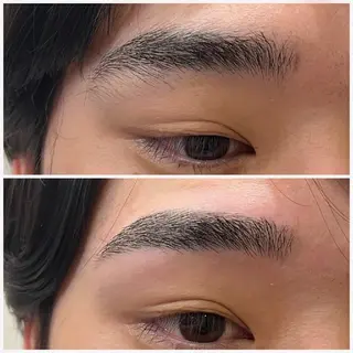 アイブロウ メンズ 🫟フェザーパーマ 職人🛠️🫟✂藤原のヘアスタイル