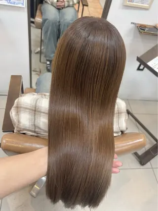 セミロング カラー 頭皮×髪質改善 透明感カラー💎中村のヘアスタイル