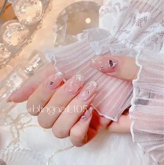 ネイル 23時まで❤︎韓国、 ワンホンネイルのネイルデザイン