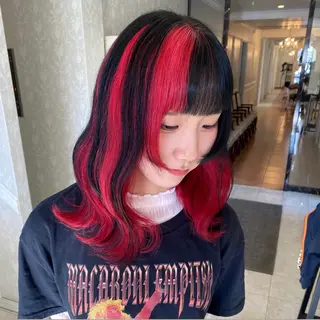 セミロング カラー 大阪ハイトーン /MYUUのヘアスタイル