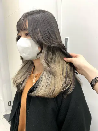 セミロング 韓国レイヤー/ヘア カラー🎀ayamiのヘアスタイル