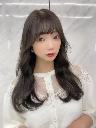 ロング カラー COA GINZA 空也/前髪/顔まわりのヘアスタイル